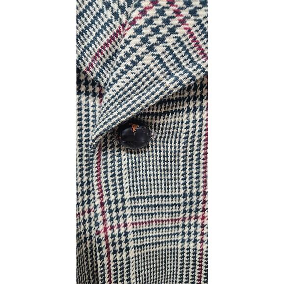 Hudsons Rockham Men's Classic Houndstooth Plaid Long Coat, Size42L, In Tan Multi - Picture 14 of 14